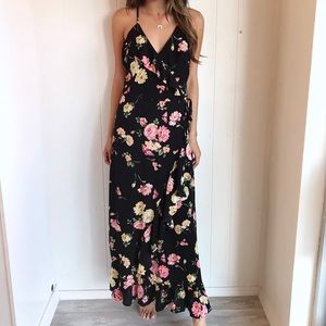 Floral Maxi Wrap Dress